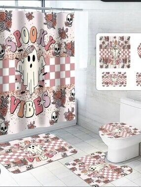 Goth Ghost Bathroom Decor Set